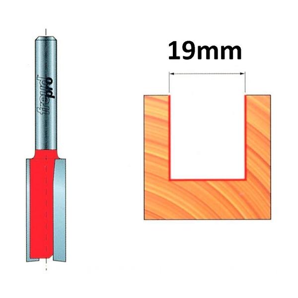 Imagem de Fresa Reta Paralela 19mm Topo Cortante Haste 06 mm 16-10406 - Freud