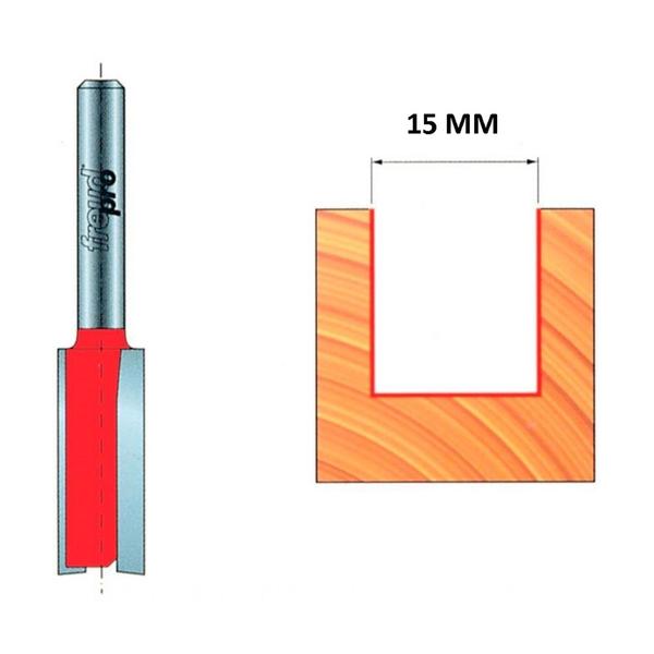 Imagem de Fresa Reta Paralela Ø 15,0 x 20 mm Topo Cortante Haste 06 mm 04-14606 - Freud