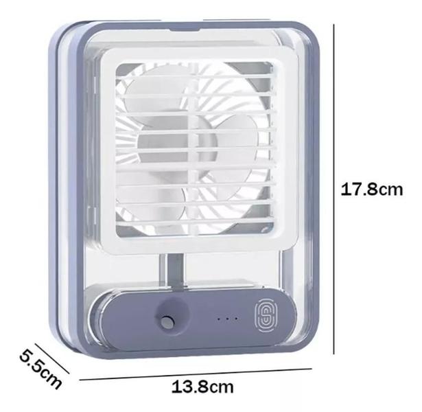 Imagem de Frescor em Movimento: Mini Ventilador Umidificador Portátil Recarregável USB Led