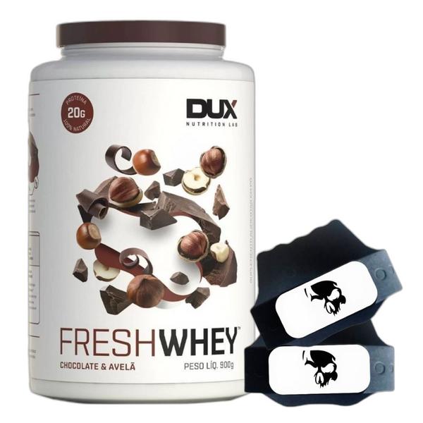 Imagem de Fresh Whey Isolado Hidro 3W Chocolate 900g Luva Caveira Dux