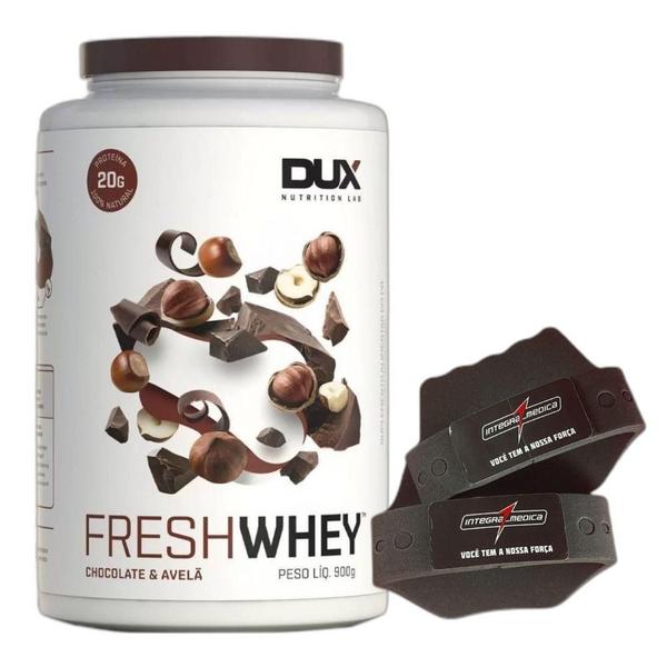 Imagem de Fresh Whey Isolado Hidro 3W Chocolate 900G Luva Preto Dux