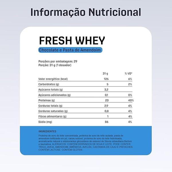 Imagem de Freshwhey DUX Nutrition 900g Chocolate & Pasta de Amendoim