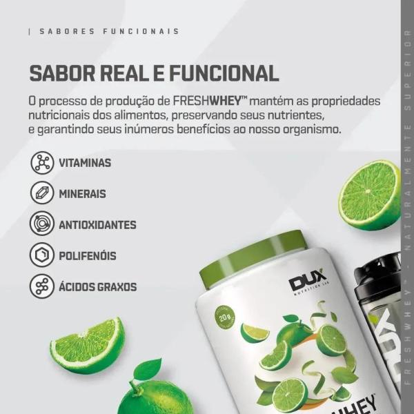 Imagem de Freshwhey Protein Natural 900g Dux Nutrition Limão