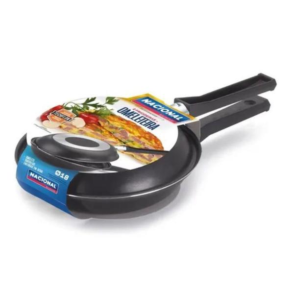 Frigideira 18 Cm Dupla Omelete Panela Omeleteira Antiaderente Teflon Oferta - Nacional Imagem de Frigideira 18 Cm Dupla Omelete Panela Omeleteira Antiaderente Teflon Oferta