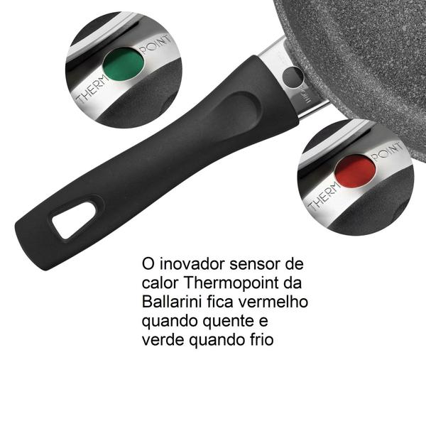 Frigideira 24cm Antiaderente Granitium ThermoPoint Ballarini Imagem de Frigideira 24cm Antiaderente Granitium ThermoPoint Ballarini