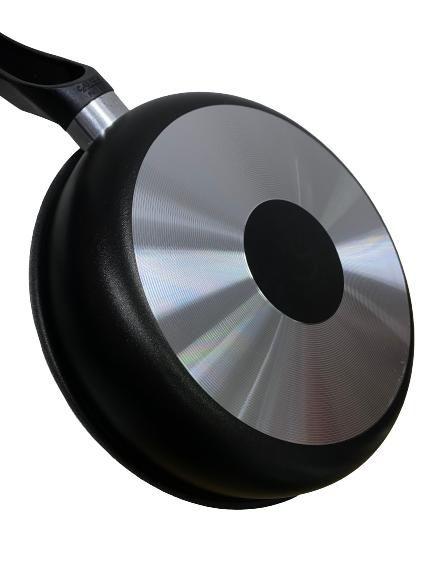 Frigideira 24cm Com Tampa de Vidro Preta Alumi-Aço Linha Premium J4TECH Alumínio Antiaderente Teflon Ultra Resistente Imagem de Frigideira 24cm Com Tampa de Vidro Preta Alumi-Aço Linha Premium J4TECH Alumínio Antiaderente Teflon Ultra Resistente