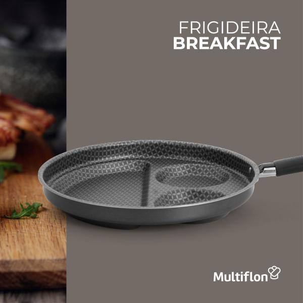 Imagem de Frigideira 26cm antiaderente Ultra 6 com 3 divisão para cozinha breakfast Multiflon