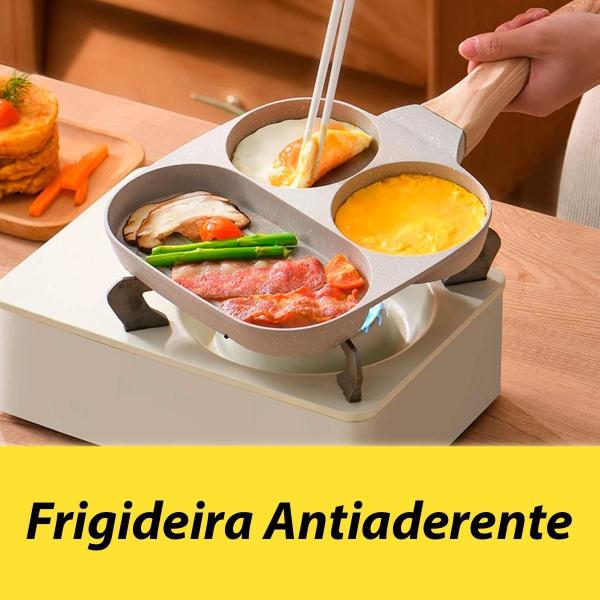 Frigideira 3 Em 1 Antiaderente Com Divisórias Que Não Gruda Para Ovos Hamburguer Panquecas Omelete - Genérico Imagem de Frigideira 3 Em 1 Antiaderente Com Divisórias Que Não Gruda Para Ovos Hamburguer Panquecas Omelete