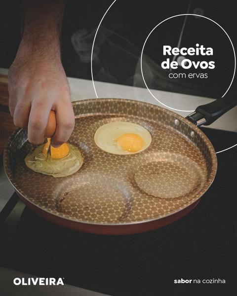 Frigideira 4 ovos e hamburgue luxury oliveira antiaderente Imagem de Frigideira 4 ovos e hamburgue luxury oliveira antiaderente