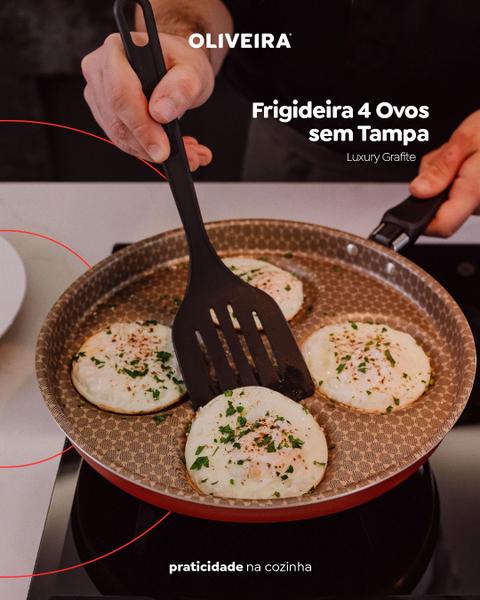 Frigideira 4 ovos e hamburgue luxury oliveira antiaderente Imagem de Frigideira 4 ovos e hamburgue luxury oliveira antiaderente