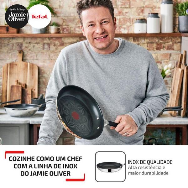 Imagem de Frigideira Aço inox Com Indução Tefal Jamie Oliver 20cm