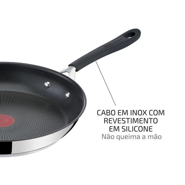 Imagem de Frigideira Aço inox Com Indução Tefal Jamie Oliver 28cm