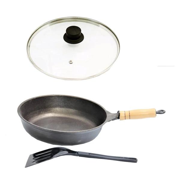 Frigideira Alta Antiaderente Cabo Tampa Vidro 24cm Espátula - Alumínios Vitória Imagem de Frigideira Alta Antiaderente Cabo Tampa Vidro 24cm Espátula