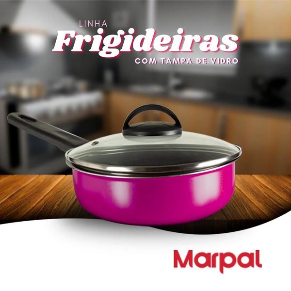 Frigideira Antiaderente 18' Avulsa c/ tampa - Marpal Imagem de Frigideira Antiaderente 18' Avulsa c/ tampa