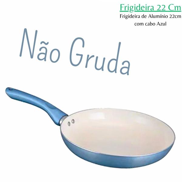 Imagem de Frigideira Antiaderente 22CM Cabo Azul revestimento ceramico