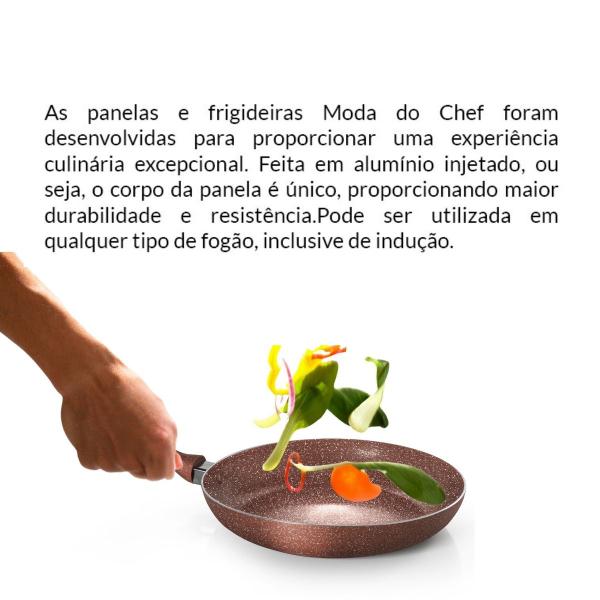 Imagem de Frigideira Antiaderente 28cm Cobre Graniflon Moda do Chef