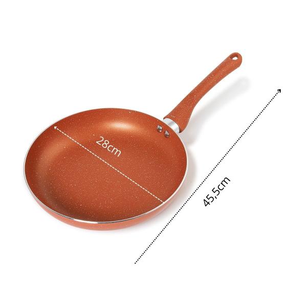 Imagem de Frigideira Antiaderente 28cm Laranja Graniflon Moda do Chef