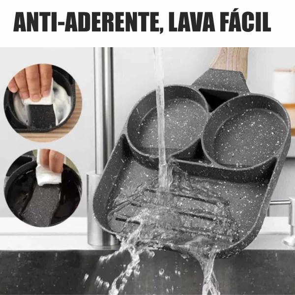 Frigideira Antiaderente 3 Em1 Cerâmica Grafito Indução - Tatu De Boa Imagem de Frigideira Antiaderente 3 Em1 Cerâmica Grafito Indução