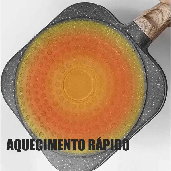 Frigideira Antiaderente 3 Em1 Cerâmica Grafito Indução - Tatu De Boa Imagem de Frigideira Antiaderente 3 Em1 Cerâmica Grafito Indução
