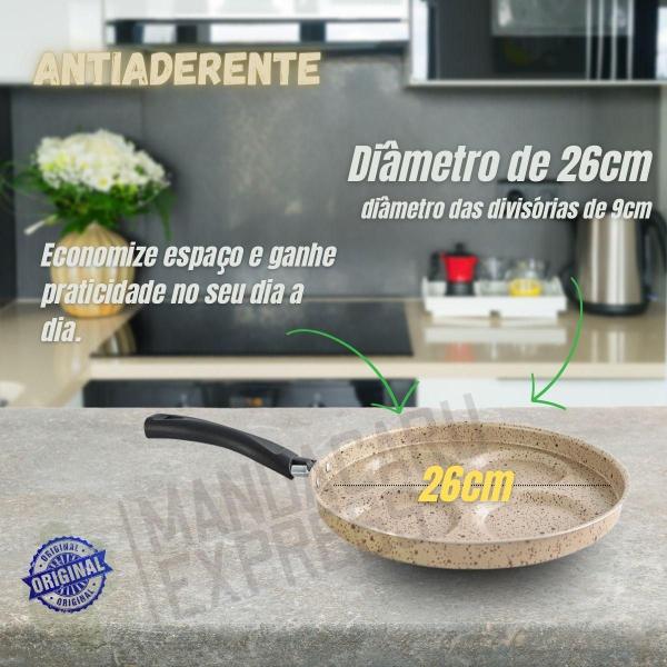 Imagem de Frigideira Antiaderente 4 Divisórias Multiuso Gourmet 26Cm