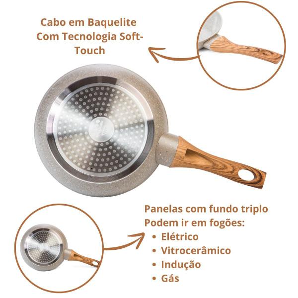 Frigideira Antiaderente 4mm Revestimento Cerâmico 20cm Fundo de Indução Premium - Mimo Style Imagem de Frigideira Antiaderente 4mm Revestimento Cerâmico 20cm Fundo de Indução Premium