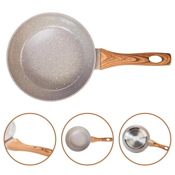 Frigideira Antiaderente 4mm Revestimento Cerâmico 20cm Fundo de Indução Premium - Mimo Style Imagem de Frigideira Antiaderente 4mm Revestimento Cerâmico 20cm Fundo de Indução Premium