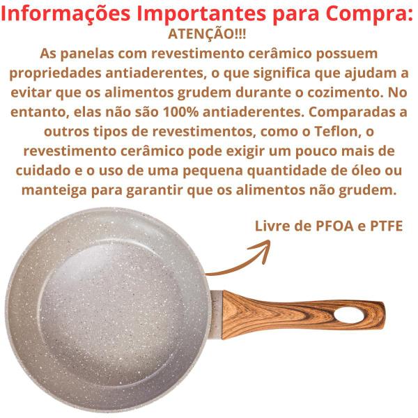 Frigideira Antiaderente 4mm Revestimento Cerâmico 20cm Fundo de Indução Premium - Mimo Style Imagem de Frigideira Antiaderente 4mm Revestimento Cerâmico 20cm Fundo de Indução Premium