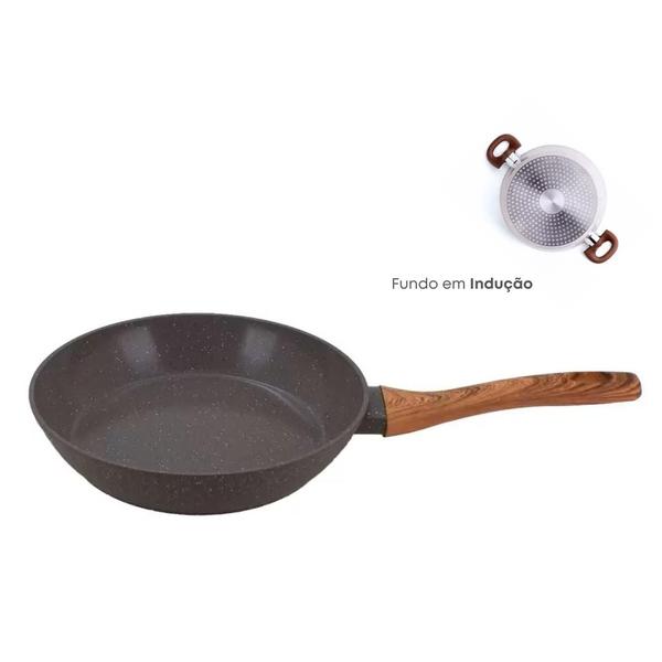 Imagem de Frigideira Antiaderente Cerâmica 24cm Cooktop Fogão Indução Avulsa