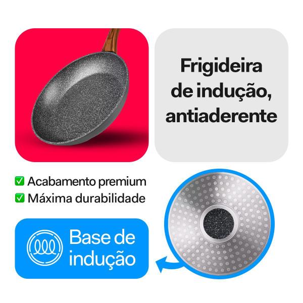 Frigideira Antiaderente Ceramica 24cm Indução Cabo Antitermico - Bestinox Imagem de Frigideira Antiaderente Ceramica 24cm Indução Cabo Antitermico - Bestinox