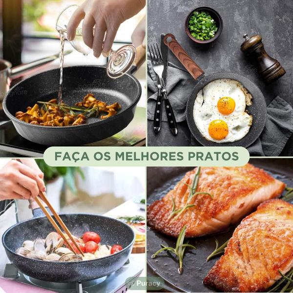 Imagem de Frigideira Antiaderente Cerâmica Chef Ultra Series Indução/gás Frita Sem Óleo 