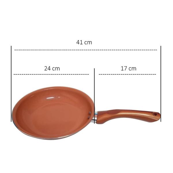 Frigideira Antiaderente Cerâmica Cobre 24cm - Sq Imagem de Frigideira Antiaderente Cerâmica Cobre 24cm
