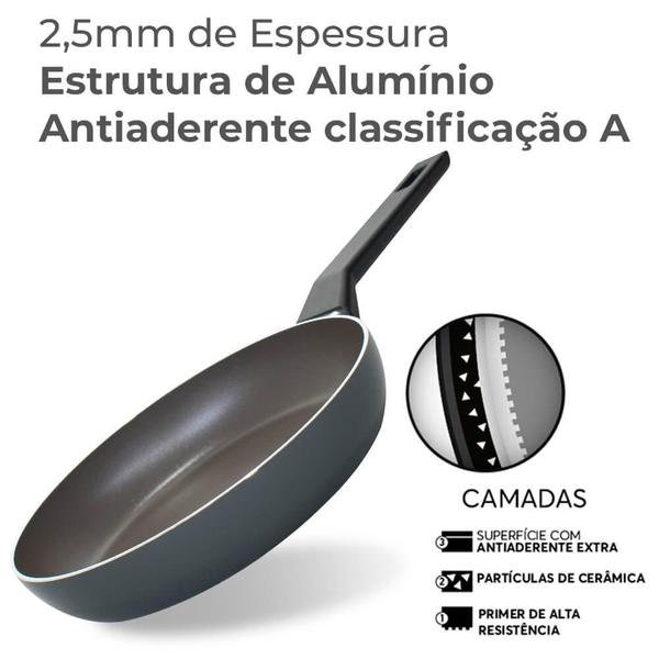 Imagem de Frigideira Antiaderente Cerâmica Preserve Cinza 20cm - Brinox