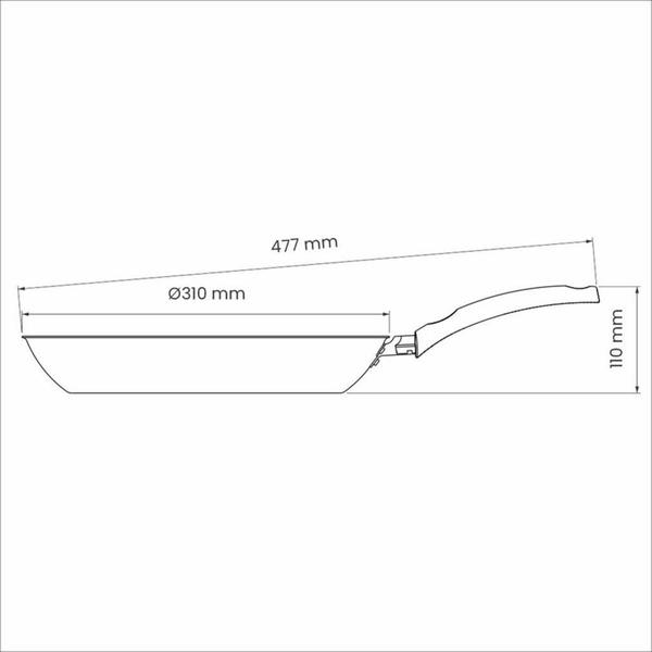 Imagem de Frigideira Antiaderente Chumbo 30Cm Tramontina Turim