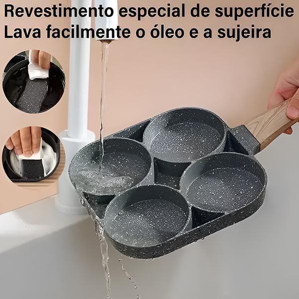 Imagem de Frigideira Antiaderente Com 4 Divisórias Sem Uso De Óleo