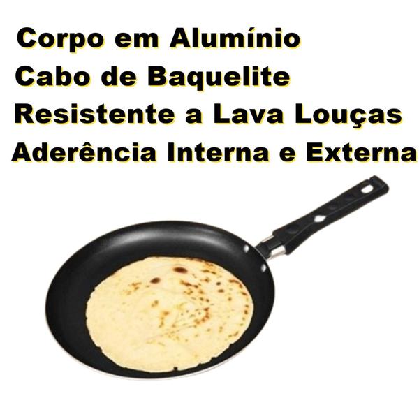 Imagem de Frigideira antiaderente corpo em alumínio cabo em baquelite - Fortaleza