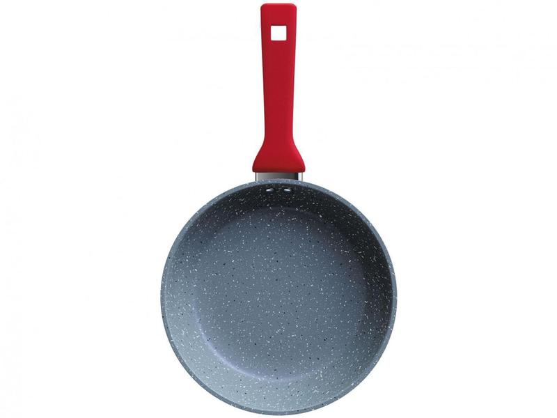 Frigideira Antiaderente Euro de Alumínio - ColorStone Volcano Vermelha 22cm Imagem de Frigideira Antiaderente Euro de Alumínio - ColorStone Volcano Vermelha 22cm
