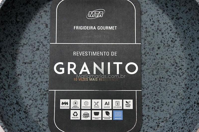 Frigideira Antiaderente Granito Nr 28 2,7L Mta Imagem de Frigideira Antiaderente Granito Nr 28 2,7L Mta