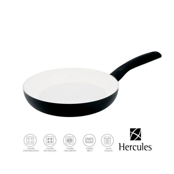 Imagem de Frigideira antiaderente indução ceramica 24cm preta hercules