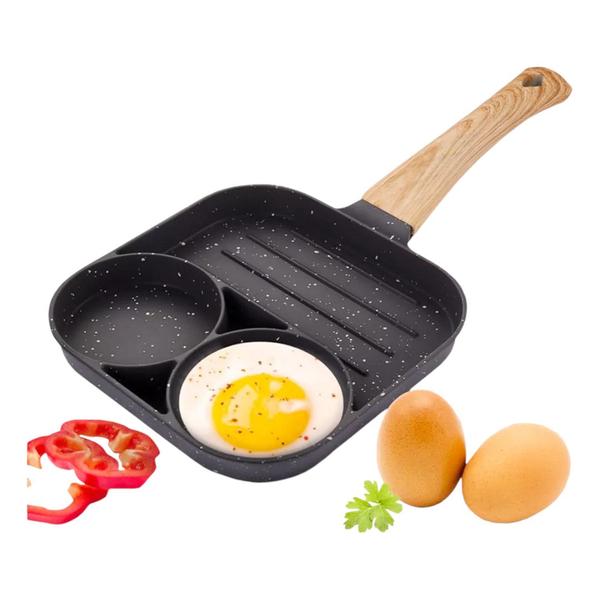Frigideira Antiaderente Indução Chapa 3 Em 1 Ovo Hambúrguer - Dolce Home Imagem de Frigideira Antiaderente Indução Chapa 3 Em 1 Ovo Hambúrguer