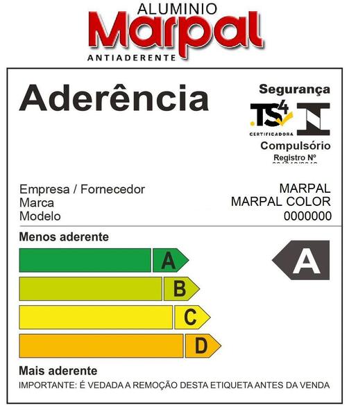 Imagem de Frigideira antiaderente marpal 22' vermelha com tampa de vidro