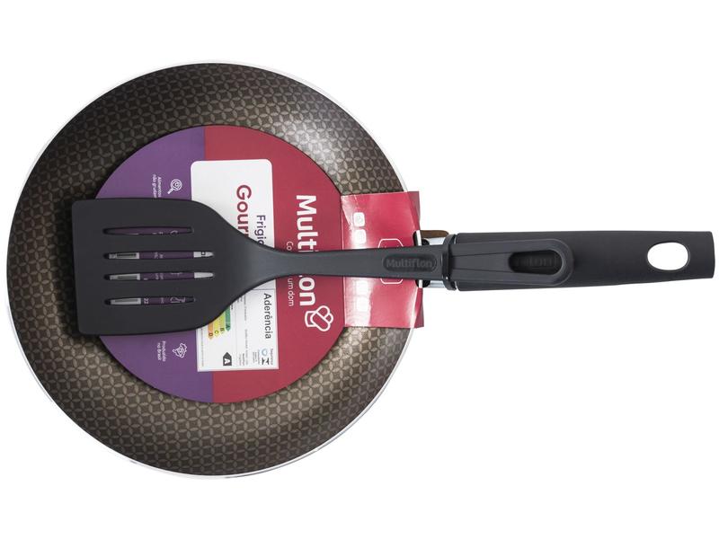 Frigideira Antiaderente Multiflon de Alumínio Gourmet Cinza 20cm Imagem de Frigideira Antiaderente Multiflon de Alumínio Gourmet Cinza 20cm