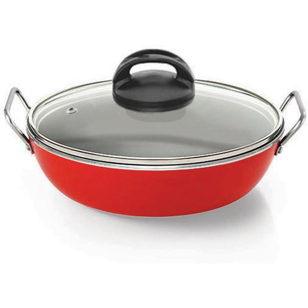 Imagem de Frigideira Antiaderente Nigro Alumínio Gourmet 32cm Vermelho