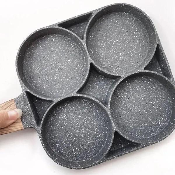Frigideira Antiaderente Para Carne Frita Ovos Hamburgue Panela De Omelete Fundo Comeia - FRIGIDEIRA 4 DIVISORIAS Imagem de Frigideira Antiaderente Para Carne Frita Ovos Hamburgue Panela De Omelete Fundo Comeia