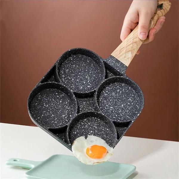 Frigideira Antiaderente Para Carne Frita Ovos Hamburgue Panela De Omelete Fundo Comeia - FRIGIDEIRA 4 DIVISORIAS Imagem de Frigideira Antiaderente Para Carne Frita Ovos Hamburgue Panela De Omelete Fundo Comeia