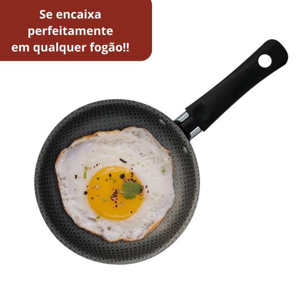 Imagem de Frigideira Antiaderente Pequena  de Ovo Omelete Tapioca  14cm - Vermelho