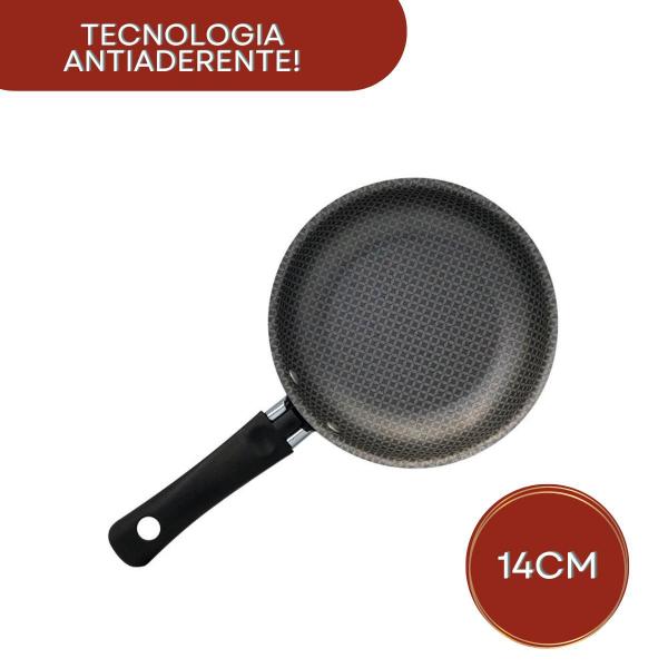 Imagem de Frigideira Antiaderente Pequena  de Ovo Omelete Tapioca  14cm - Vermelho