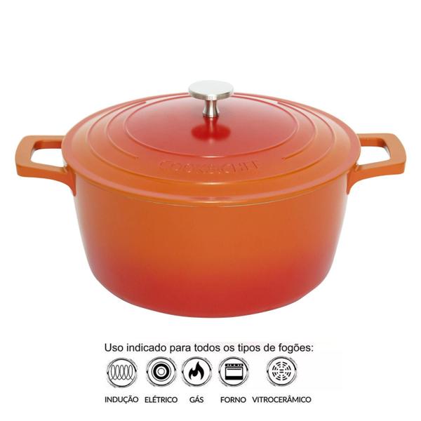 Imagem de Frigideira Antiaderente Revestimento Cerâmico 28cm Cooktop Fogão Indução Cook&Chef