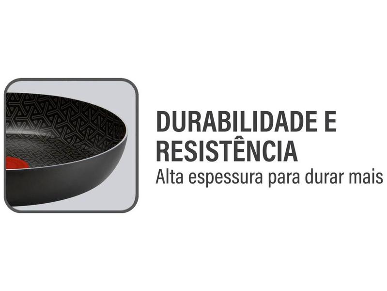 Frigideira Antiaderente Rochedo de Alumínio Robusta Grafite 18cm Imagem de Frigideira Antiaderente Rochedo de Alumínio Robusta Grafite 18cm