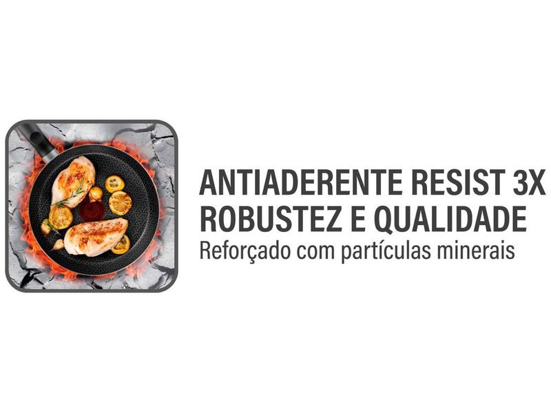 Frigideira Antiaderente Rochedo de Alumínio Robusta Grafite 18cm Imagem de Frigideira Antiaderente Rochedo de Alumínio Robusta Grafite 18cm