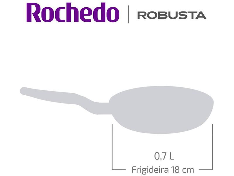 Frigideira Antiaderente Rochedo de Alumínio Robusta Grafite 18cm Imagem de Frigideira Antiaderente Rochedo de Alumínio Robusta Grafite 18cm
